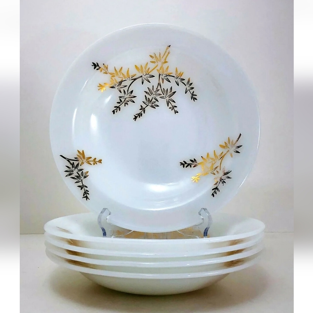 Set of 5 Federal Vintage Bowls Golden Glory